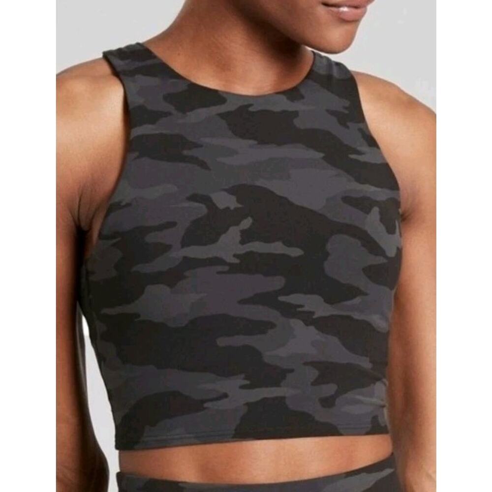 Athleta D-DD Conscious Crop Bra Camo Plus size 2X Activewear Athletic Athleisure